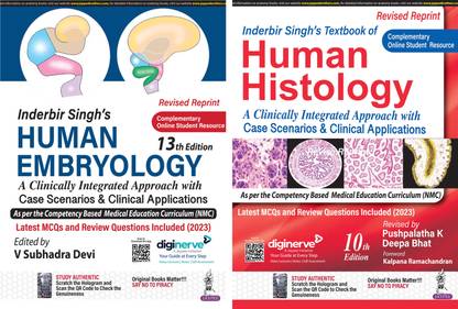 Inderbir Singh’s Human Embryology + 
Inderbir Singh’s Textbook Of Human Histology [set Of 2 Books]