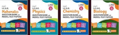 Goyal's ICSE Physics, Chemistry, Biology, Mathematics Question Bank With Model Test Papers Class 10 For 2024 Examination
