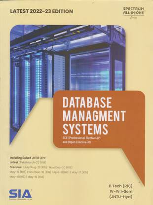 Database Management Systems (Professional Elective-IV & Open Elective –III) B.Tech IV-Year I-Sem (ECE) R 18 (JNTU-Hyderabad) Latest 2022-23 Edition