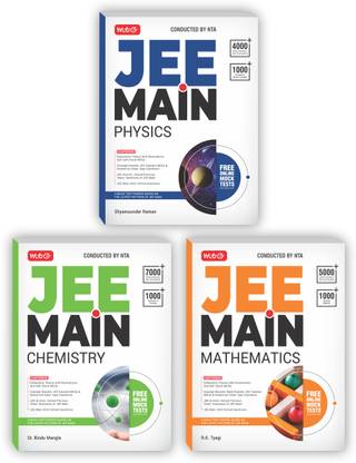 MTG JEE Main Physics, Chemistry, Mathematics Concept Books For 2024 Exam (Set Of 3) - Chapterwise Exhaustive Theory With Illustrations, 4000+ MCQs & NVQs And 1000+ Formulae & Derived Concepts | Free Online Mock Tests
