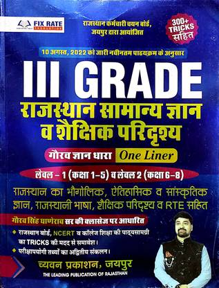 च्यवन RSSB III ग्रेड राजस्थान सामान्य ज्ञान V शैक्षिक परीद्रीश्य गौरव ज्ञान धारा L-1,L-2 वन लाइनर 300+ ट्रिक