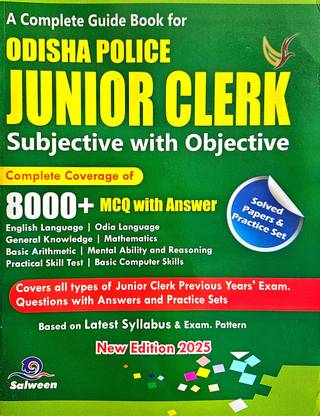 Odisha Police Junior Clerk And Driver Exam Guide 2025 | English Medium | Salween Publisher | 8000+ MCQs With Answers