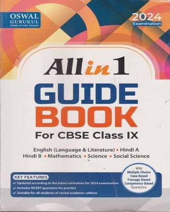 All In 1 Guide Book For Cbse Class - 9, [2024 Examination]