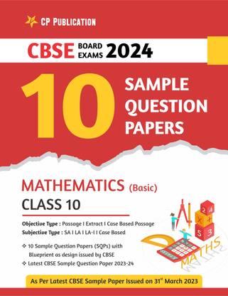 CBSE 10 Sample Question Papers Class 10 Mathematics (Basic) For 2024 Board Exam