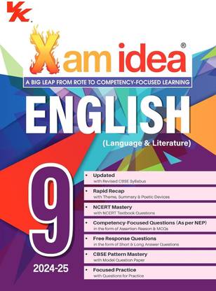 Xam Idea English (Language & Literature) Class 9 Book | CBSE Board | Chapterwise Question Bank | Based On Revised CBSE Syllabus | NCERT Questions Included | 2024-25 Exam