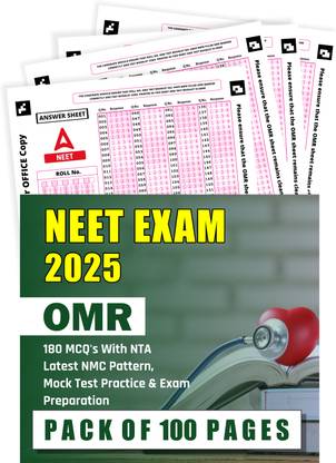 OMR शीट्स फॉर प्रैक्टिस NEET 2024 एग्ज़ाम, 200 MCQ विथ लेटेस्ट NMC पैटर्न - पैक ऑफ 100 पेजेस बाय Adda247