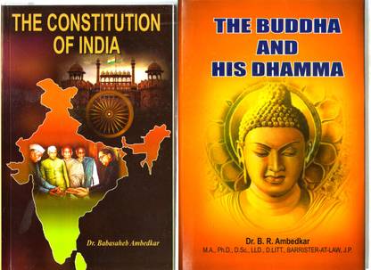 THE BUDDHA AND HIS DHAMMA + THE CONSTITUTION OF INDIA (Combo Pack Of 2 Books )