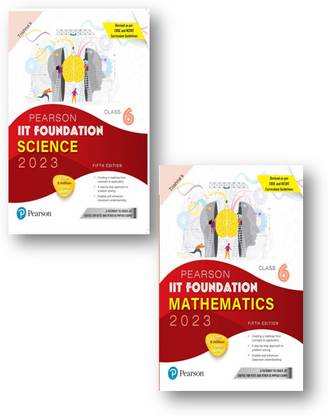 Pearson IIT Foundation Mathematics + Science Class 6 (2-Books Set), For JEE, NTSE, Olympiad| Revised CBSE And NCERT'23|Free Access To E-Library For Self Preparation - Fifth Edition 2023