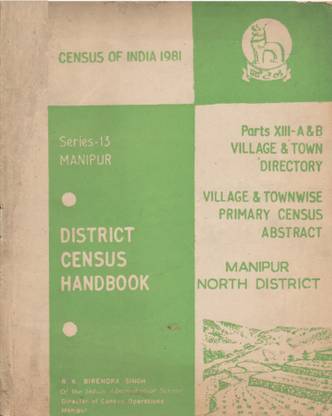 Census Of India 1981 - Manipur - District Census Handbook - Manipur North District