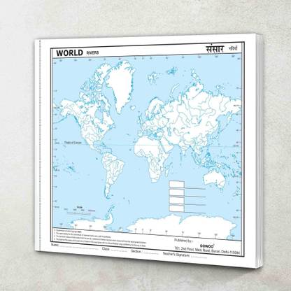 SMALL - 100 WORLD RIVER OUTLINE MAP FOR SCHOOL|World River Map For School