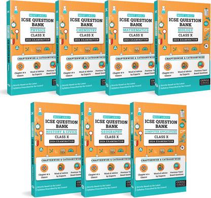 Oswal-Gurukul Most Likely ICSE Question Bank Class 10 Bundles (Set Of 7) : Physics, Chemistry, Maths, Biology, History & Civics, Geograpgy, Computer Applications For Exam 2024