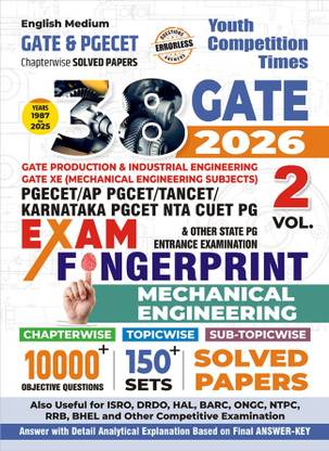 38 Gate and Pgecet Exam Fingerprint (Mechanical Engineering) English Medium Vol-2 Chapterwise Solved Papers