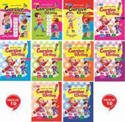 Set Of 10 Book Cursive Writing Practice Book For Children (Paperback, Kamal Book)