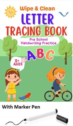 WIPE & CLEAN LETTER TRACING AND HANDWRITING PRACTICE PRESCHOOL BOOK: Uppercase And Lowercase Alphabets Tracing, Improve Pre-Writing Skills