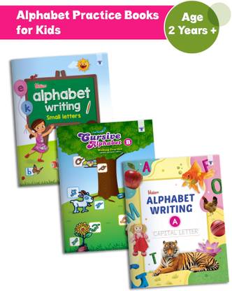 English Alphabet Book For Kids | Alphabet Writing Practice Books | Age 3 To 8 Year | ABCD Capital, Small And Cursive Letter Practice For Nursery, Preschool And Primary Children | 3 Books