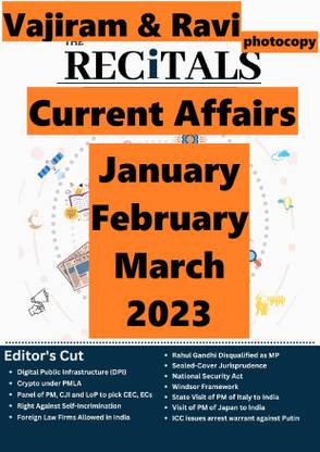 Vajiram & Ravi Monthly Current Affairs January To March 2023 (Photocopy)