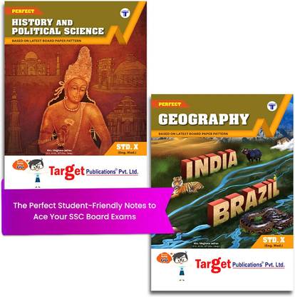 Std 10 Perfect Notes History And Geography Books | English Medium | SSC Maharashtra State Board | Includes Concept Charts, Timelines, Map & Graph Based Questions | Based On Std 10th New Syllabus | Set Of 2 Books