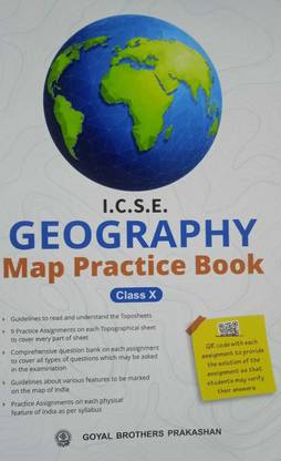 ICSE Geography Map Practice Book For Class-10