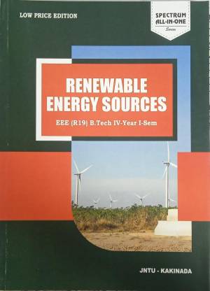 Renewable Energy Sources B.Tech IV-Year I-Sem (EEE) R19 (JNTU-Kakinada),Latest 2022-23 Low Price Edition