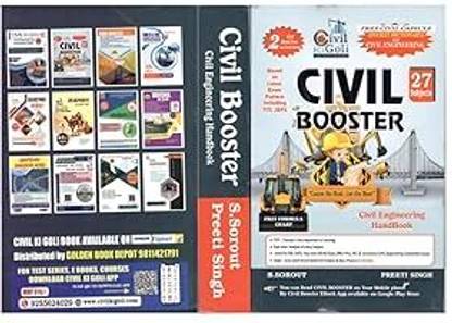 CIVIL BOOSTER - Civil Ki Goli - Civil Engineering Handbook 24 Subjects - Free Formula Chart - With Civil Capsule Pocket Dictionary By S. Sorout - OCTOBER 2024 LATEST EDITION