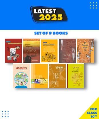 NCERT Combo Books Set For Class 10th(History,geography,political Science,mathematics,science,Hindi(Sanchay-Sparsh),and English)||English Medium