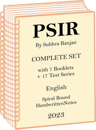 Full Set PSIR Optional Handwritten Notes By Subhra Ranjan With 17 Test Series In English For IAS Mains