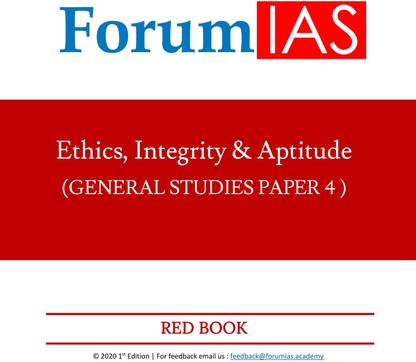 Forum IAS Red Book GS Paper 4 Ethics Integrity And Aptitude Notes For Mains