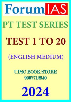 FORUM IAS PT Test Series 1-20 Test 2024 ( English Medium )