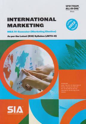 International Marketing (Marketing Elective) MBA IV-Sem As Per The Latest (R19) Syllabus JNTU-Hyderabad Latest 2023 Edition