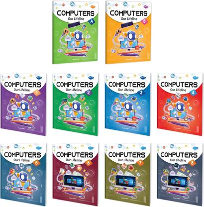 Computers Our Lifeline – A, B, 1, 2, 3, 4, 5, 6, 7 and 8 book for kids : Computer book for kids, computer learning book, Kids learning books | Combo of 10 computer book for kids.
