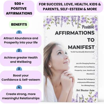 Positive Affirmations To Manifest | For 369 Manifestation Journal | Book Of Positive Affirmations For Success, Love, Health, Kids And Parents