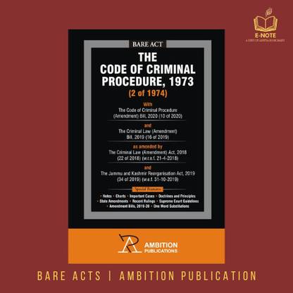The Code Of Criminal Procedure, 1973 (2 Of 1974) Cr.p.c. Bare Act 2024