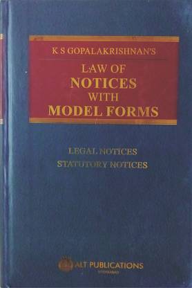 Latest Law Of Notices With Model Forms | Legal Notices | Statutory Notices | In English 2023
