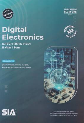 Digital Electronics (Common To CSE,IT B.Tech Jntu-Hyd II-Year I-Sem) Latest 2023-24 Edition