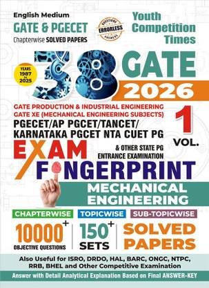 38 Gate and Pgecet Exam Fingerprint (Mechanical Engineering) English Medium Voi-1 Chapterwise Solved Papers