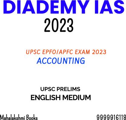 Diademy Ias Upsc Epfo/apfc Exam 2023, Accounting