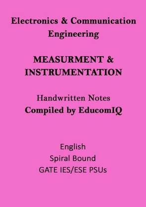 Measurements And Instrumentation Handwritten Notes Of Electrical Engineering For GATE