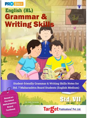 Std 7 English Grammar & Writing Skills Book | 7th English Medium | Include Language Study, Vocabulary & Writing Skills | VII Based On Maharashtra State Board Textbook