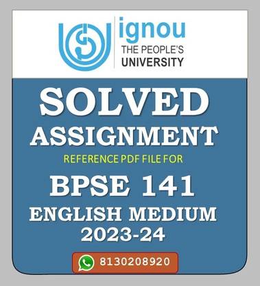 BPSE 141 Gandhi And The Contemporary World Solved Assignment 2023-24