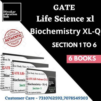 GATE Life Science Biochemistry [XL -Q] Study Notes [Books] 6 Books With 2500 + Question Answer As Per Updated Syllabus