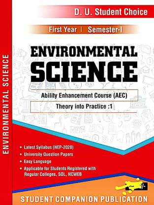 Student Choice Delhi University First Year Semester 1st Environmental Science AEC Theory Into Practice Applicable SOL & Regular & NCWEB Previous Years Papers Based On UGCF/NEP