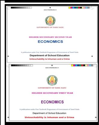 Tamilnadu State Board Syllabus 11th And 12th Std Economy English Medium