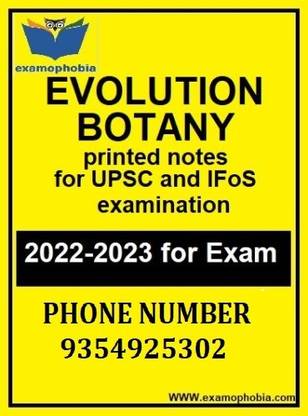 EVOLUTION BOTANY Printed Notes For UPSC And IFoS Examination