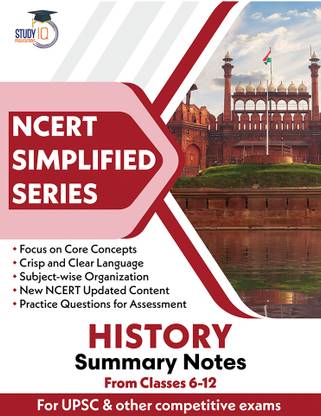 NCERT Simplified Series History Notes Class 6-12 (New) For UPSC, State PSC And Other Competitive Exams 2025