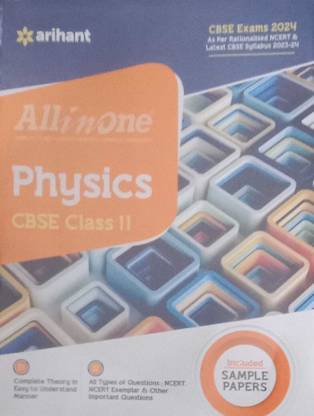 Arihant All In One Physics Cbse Class 11 Included Sample Papers 2023