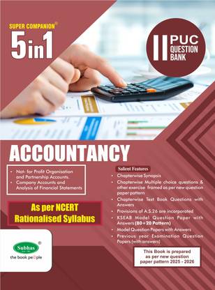 Subhas 5 In 1 Super Companion 2nd Puc Accountancy Book