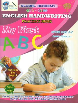 Re-Usable Wipe And Clean Book | English Handwriting - My First ABC | Capital & Small Letters |