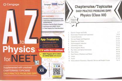 Cengage A To Z Physics For Neet (For Class - 12) With Chapterwise / Topicwise Daily Practice Problems (Dpp) Set Of Two Books