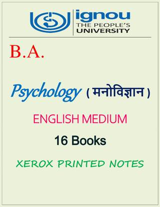 Ignou - BA Psychology - Optional Printed Notes - (Printout Study Material)