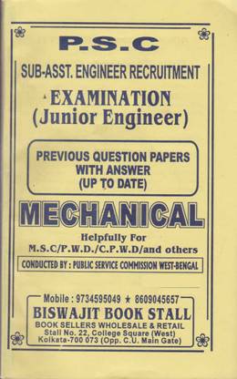 P.s.c Sub-Asst. Engineer Recruitment Examination (Junior Engineer Mechanical
